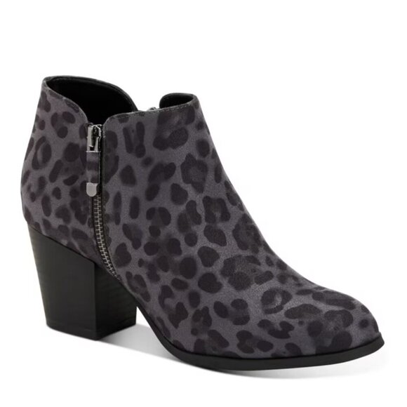 Style & Co. Masrinaa Ankle Booties In Grey Leopard - Picture 1 of 6